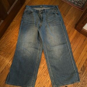 Old Navy Mid Rise Baggy Wide Leg Jeans